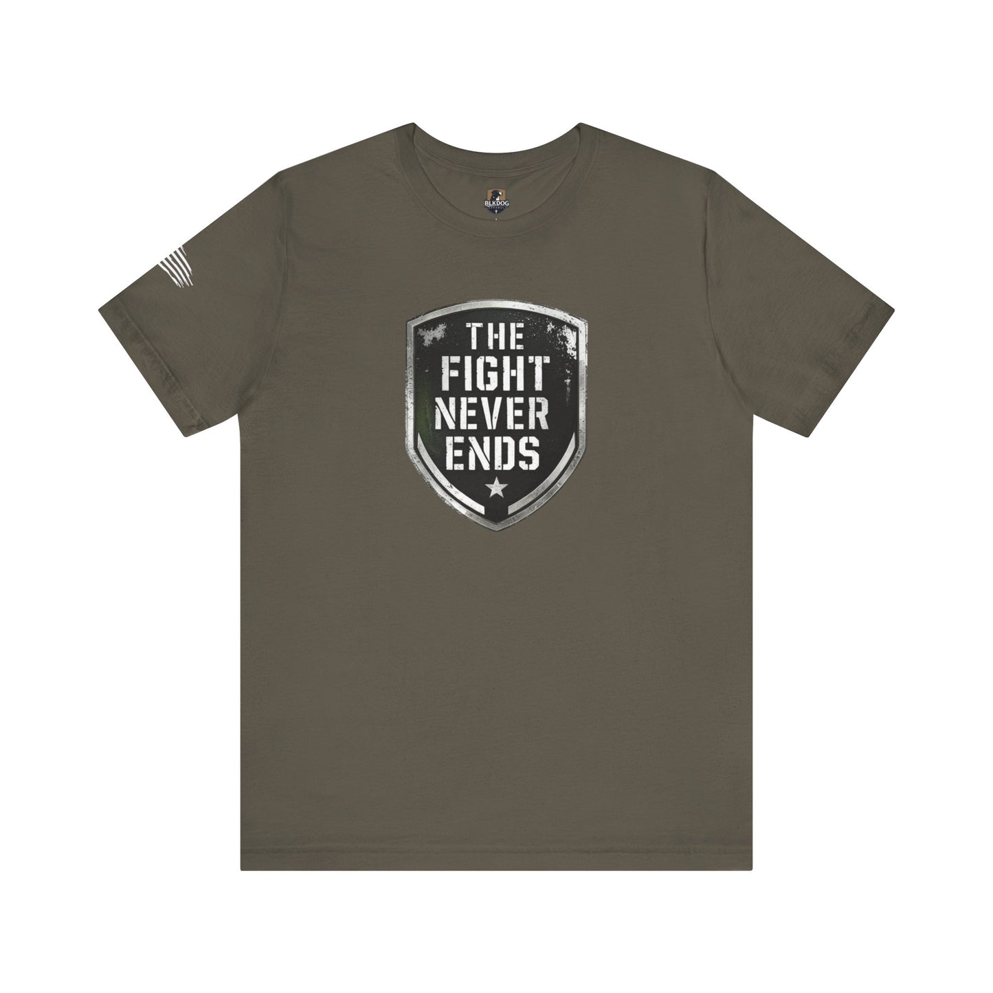 Unisex Support Tee - 'The Fight Never Ends' - Motivational Graphic Shirt