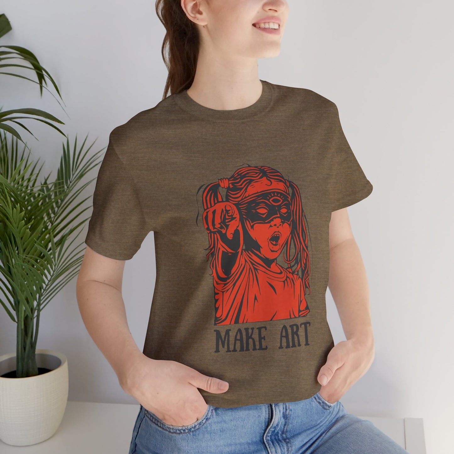Make Art T-Shirt, Artist Tee, Creative Unisex Shirt, Graphic Design Top, Artistic Gift
