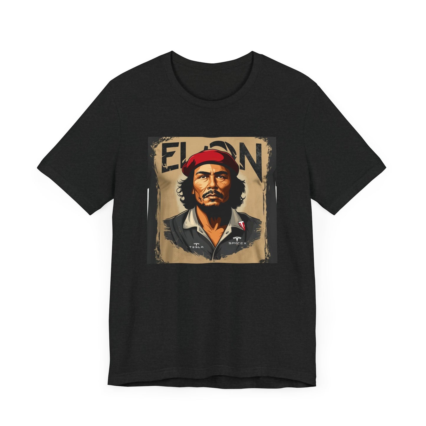 Graphic Tee, Elon Musk Che Guevara Shirt, Unisex Short Sleeve Top, Unique T-Shirt, Space Lover Gift
