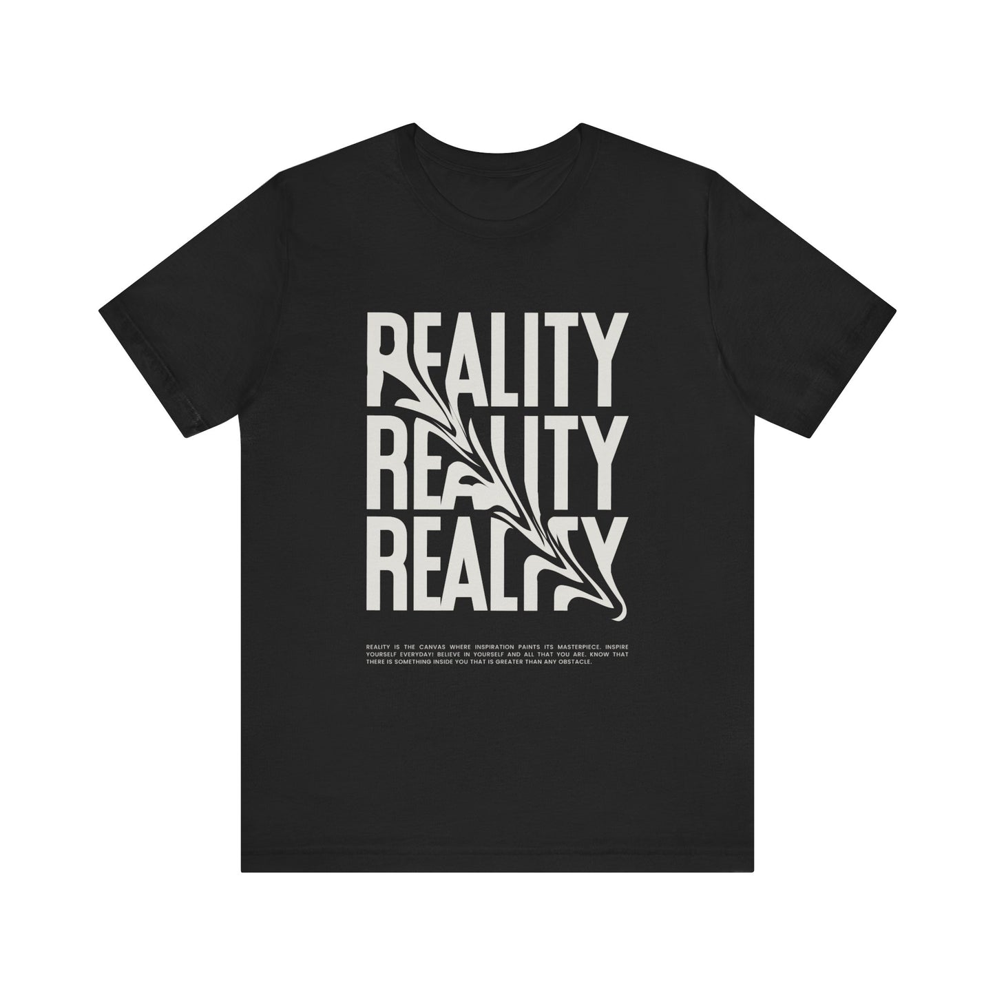 Skewed Reality Unisex Tee, Graphic T-Shirt, Abstract Design, Black and White Shirt, Unique Gift