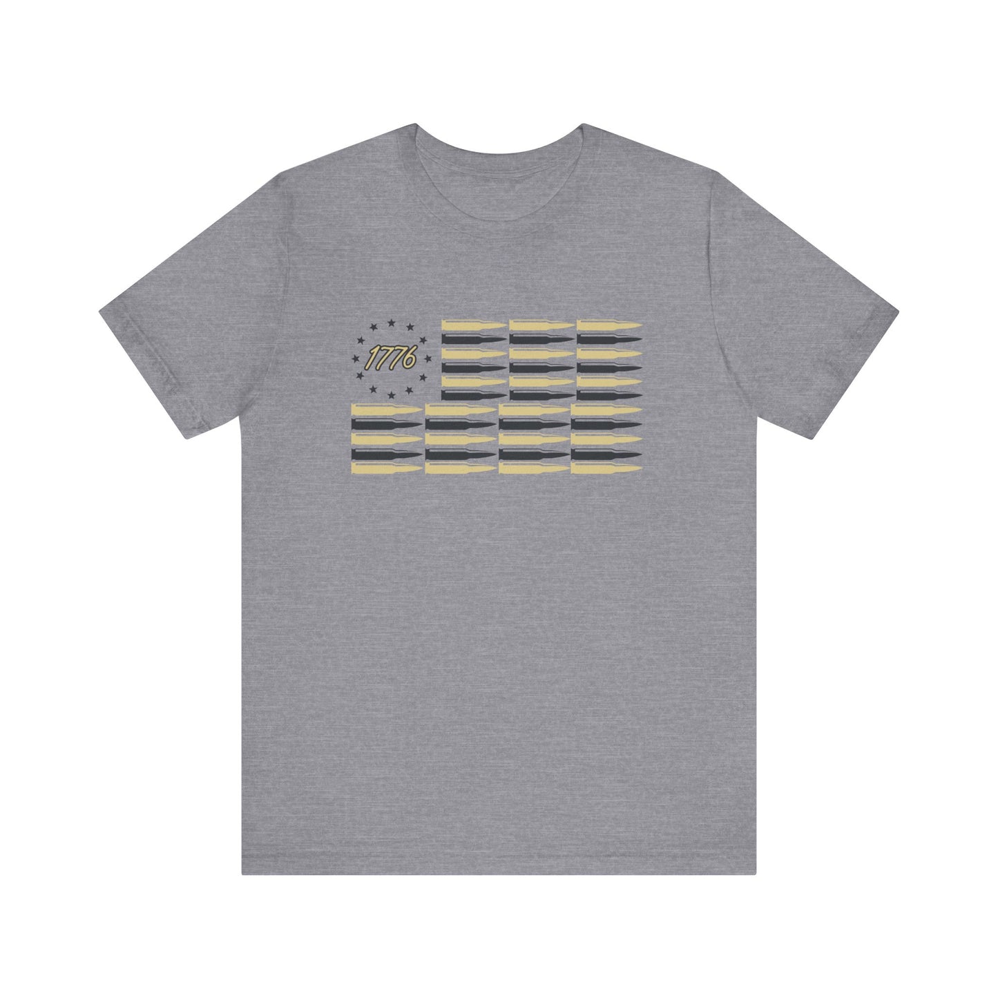 1776 - Freedom - Bullet American Flag - Unisex Jersey Short Sleeve Tee