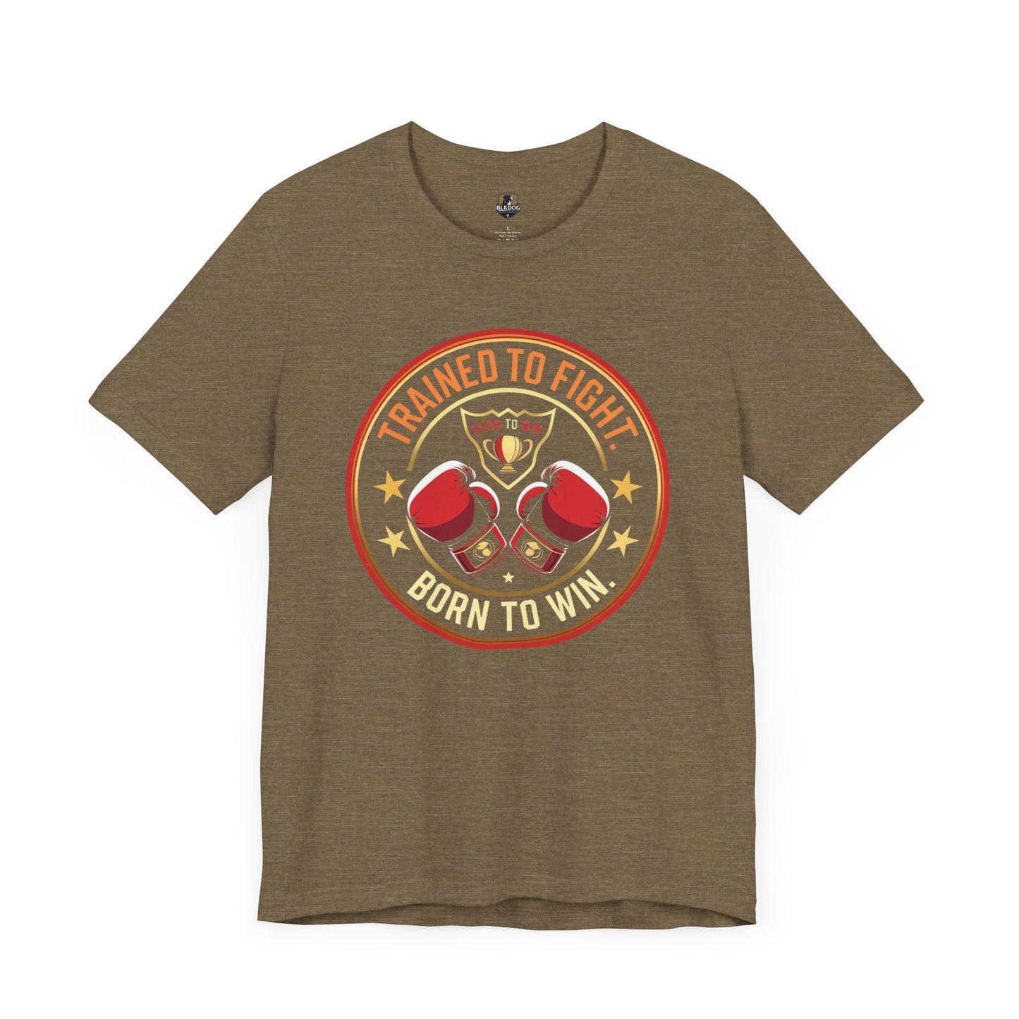 Boxer Motivation Tee - "Trained to Fight. Born to Win"- Trained to Fight Apparel, Workout Clothing, Gifts for Fighters, Boxing Fan Gear