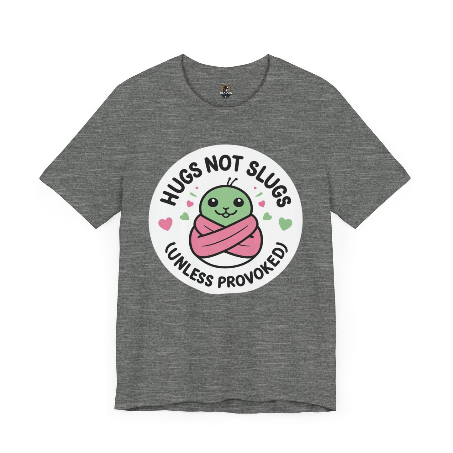 Hugs Not Slugs Tee, Cute Graphic T-Shirt for Animal Lovers, Funny Gift for Friends, Casual Wear, Summer Apparel, Birthday Gift