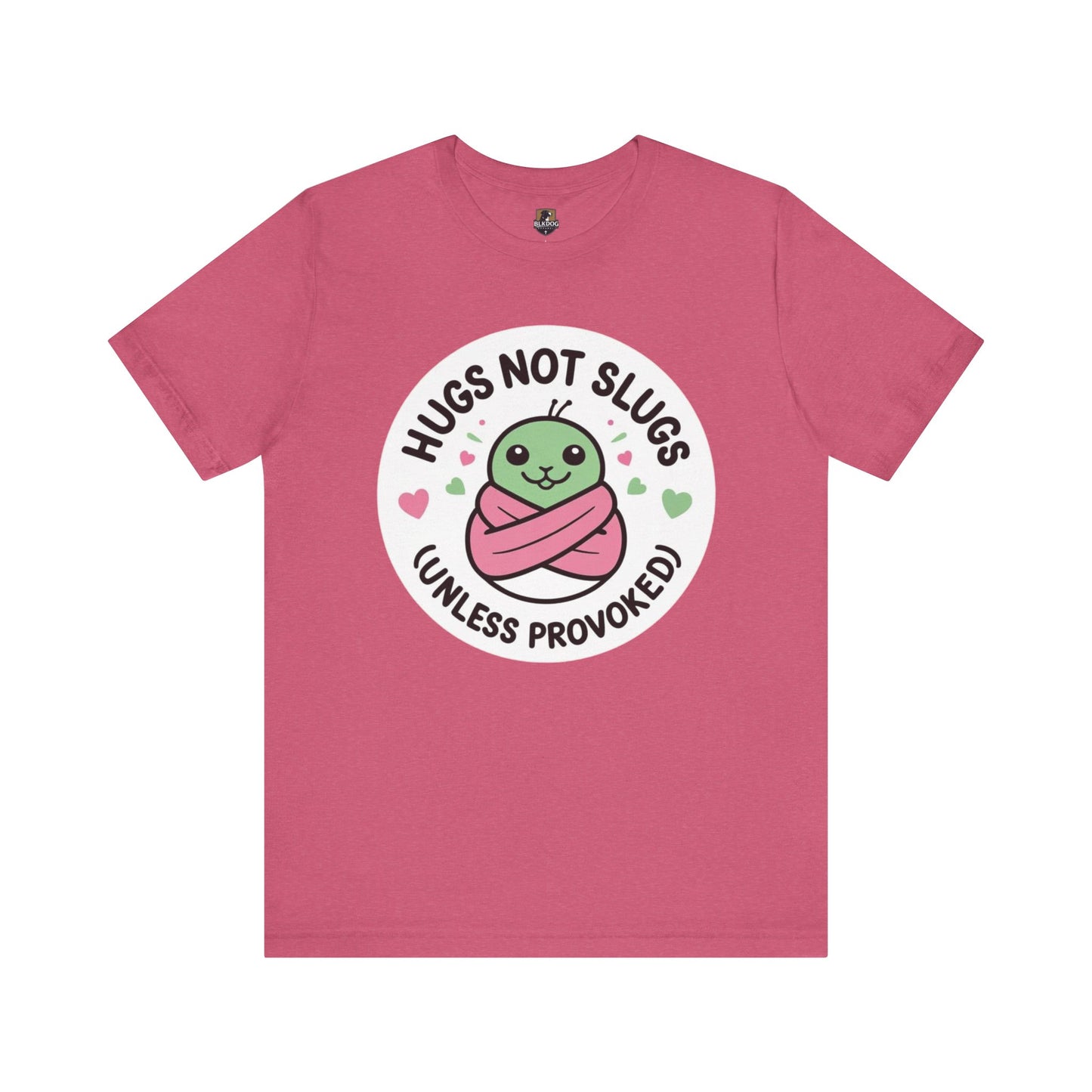 Hugs Not Slugs Tee, Cute Graphic T-Shirt for Animal Lovers, Funny Gift for Friends, Casual Wear, Summer Apparel, Birthday Gift