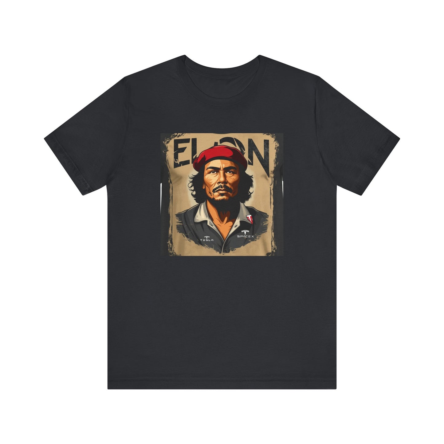 Graphic Tee, Elon Musk Che Guevara Shirt, Unisex Short Sleeve Top, Unique T-Shirt, Space Lover Gift