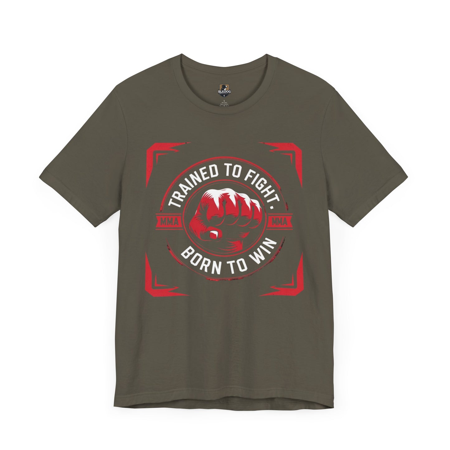 Trained to Fight Tee, Unisex Jersey Short Sleeve Tee for Fighters, Athletic Gift, Workout Apparel, Motivational Shirt