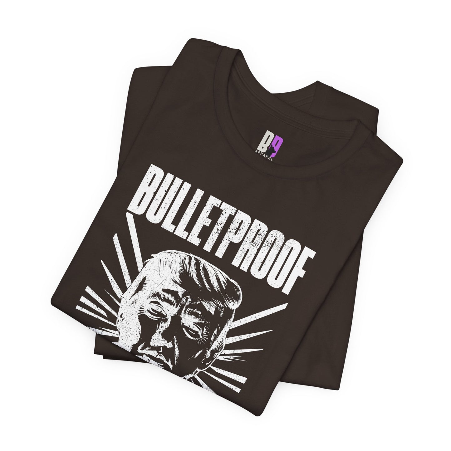 Bulletproof Trump - Shooting of Trump - Trump 24 - Grunge White Logo - Unisex Jersey Short Sleeve Tee