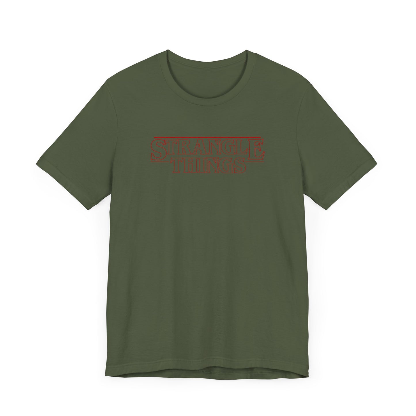 Strangle Things - Funny Stranger Things Unisex Tee Shirt, Strangle Things Graphic Shirt, Short Sleeve Tee, Unisex Jersey, Pop Culture
