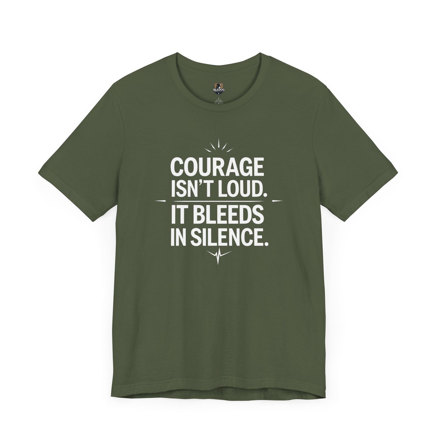 Inspirational Short Sleeve Tee | Courage Isn't Loud, Empowering Unisex T-Shirt for Motivational Gifts, Casual Wear, Self-Confidence