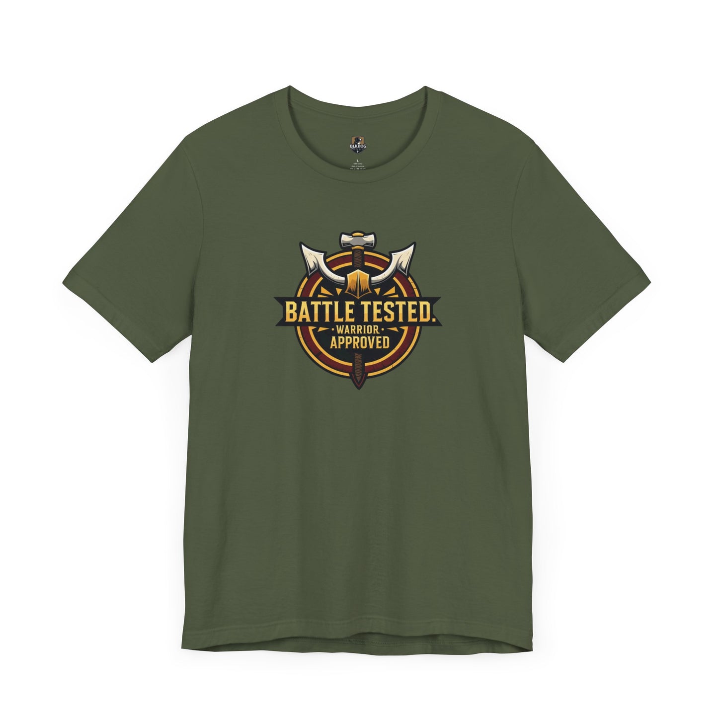 Battle Tested...Warrior Approved Unisex Jersey Tee, Graphic Tee, Casual Wear, Gifts for Him, Birthday Shirt, Warrior Apparel
