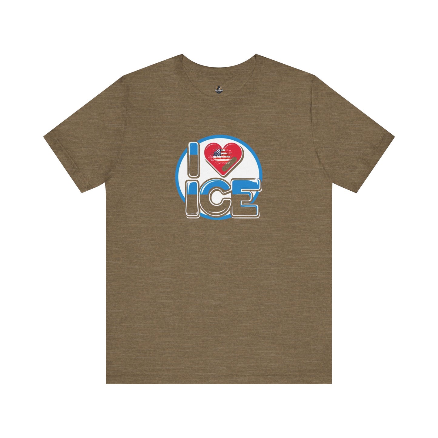 I Love Ice Graphic Tee, Fun Winter Shirt, Cool Gift for Ice Skaters, Cozy Casual Wear, Perfect for Holidays
