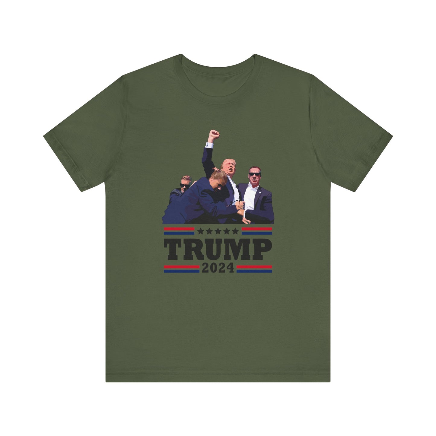 Trump 24 - Fight - Assassination Attempt Shot Shirt - Unisex Jersey Short Sleeve Tee