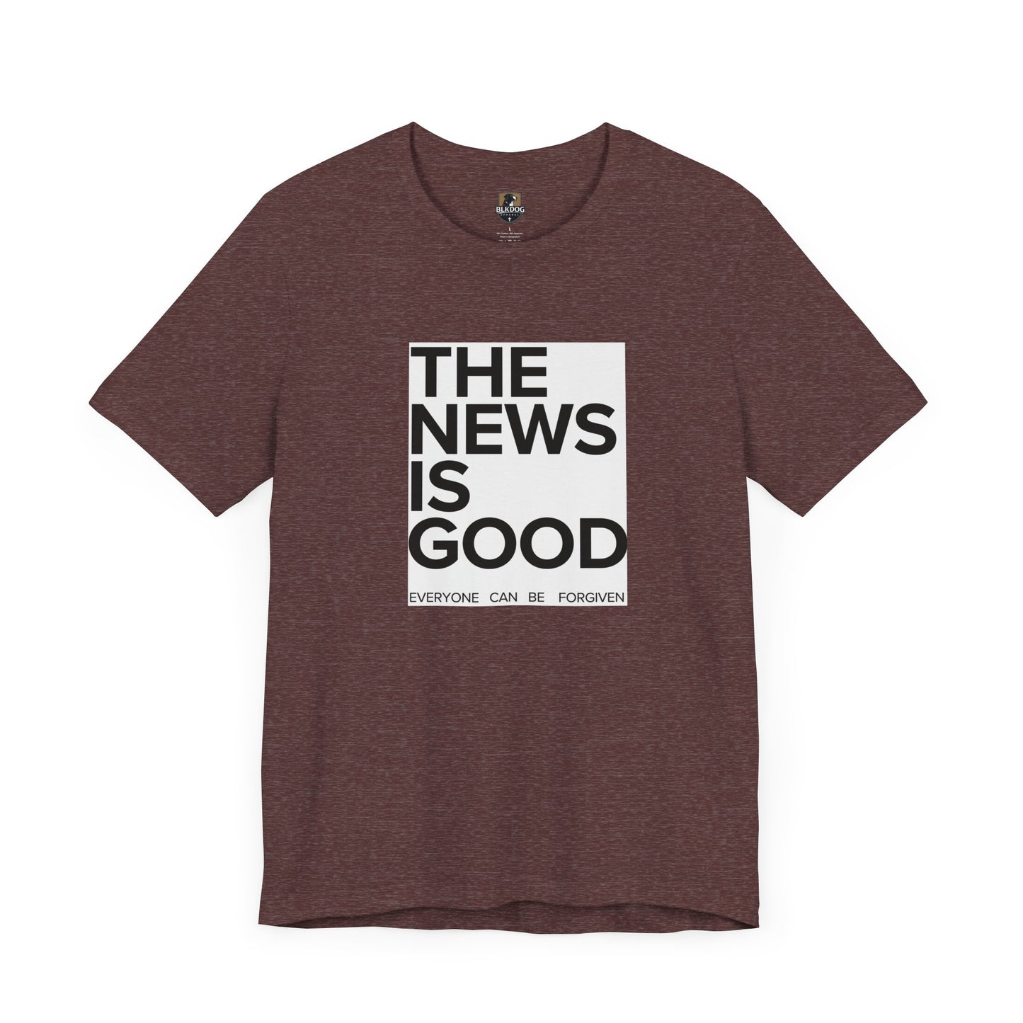 Forgiveness News Unisex Tee, Inspirational T-Shirt, Positive Vibes Top, Good News Shirt, Forgiveness Journalist Gift