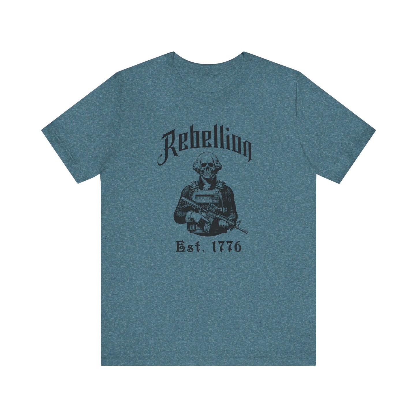 Patriotic Tee, Rebellion, Est 1776 - Unisex Jersey Short Sleeve Shirt, 4th of July Gift, Independence Day Clothing, American Flag Top, USA