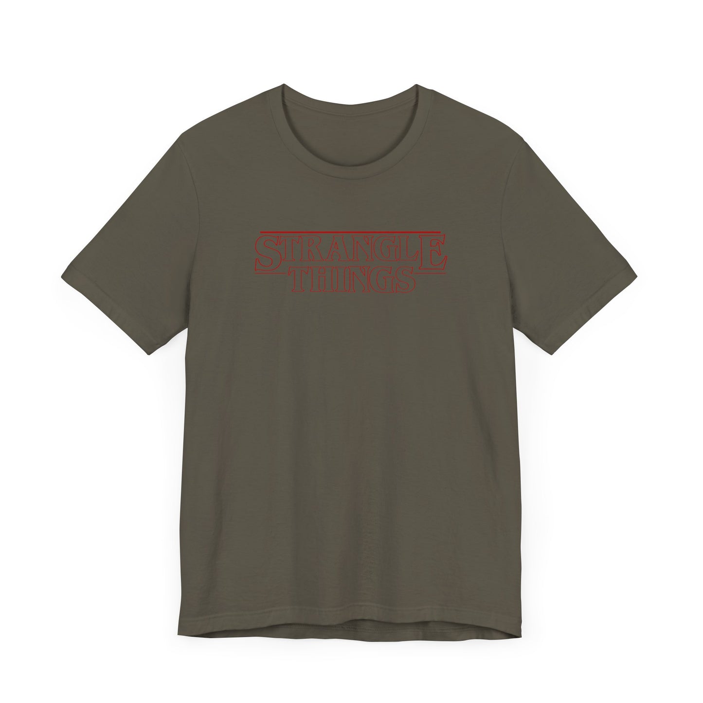 Strangle Things - Funny Stranger Things Unisex Tee Shirt, Strangle Things Graphic Shirt, Short Sleeve Tee, Unisex Jersey, Pop Culture