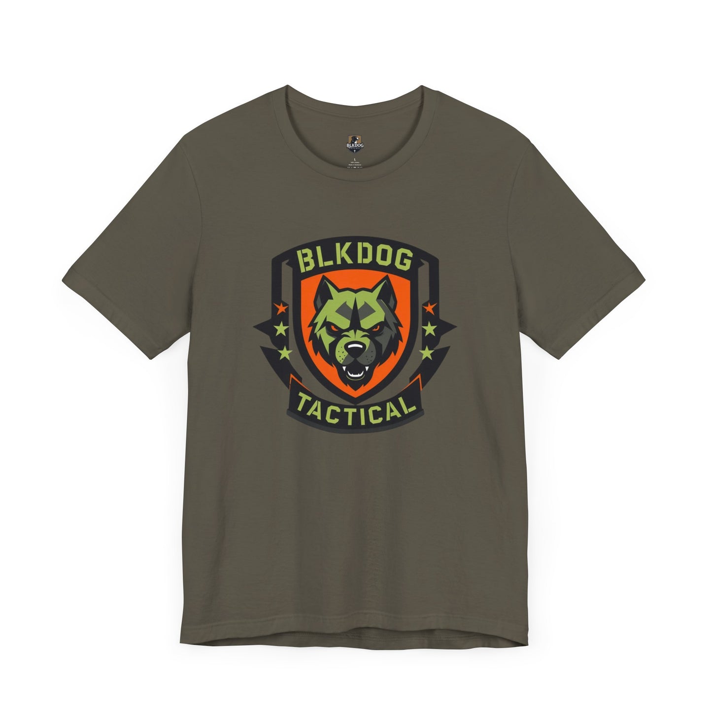 Tactical Graphic Tee Featuring BLKDOG Logo - Perfect for Military, Outdoor Adventures, Gifts, Brotherhood, Casual Wear