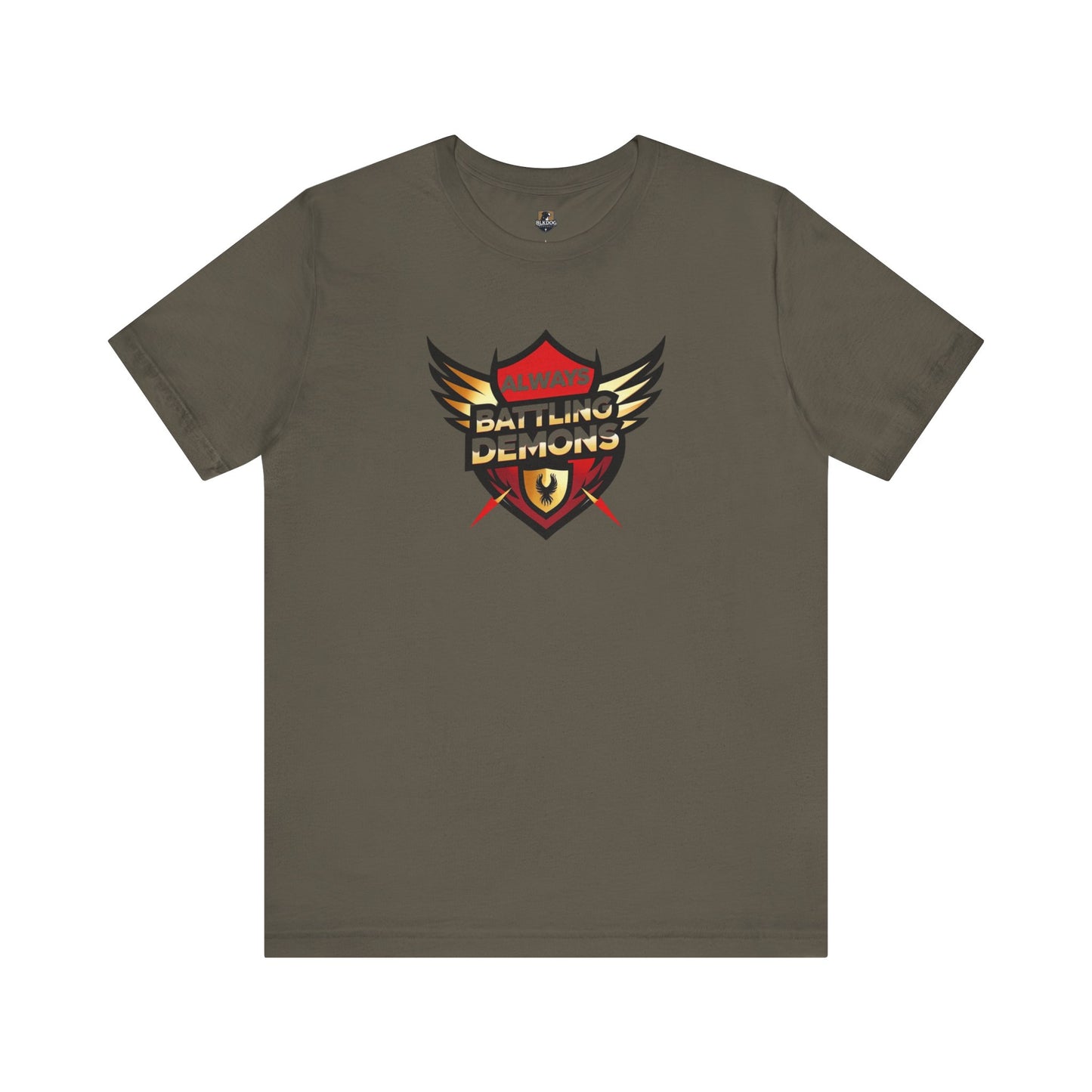 Battling Demons Unisex Tee, Motivational T-Shirt for Gamers, Casual Wear, Great for Gifts, Fitness, and Self-Improvement