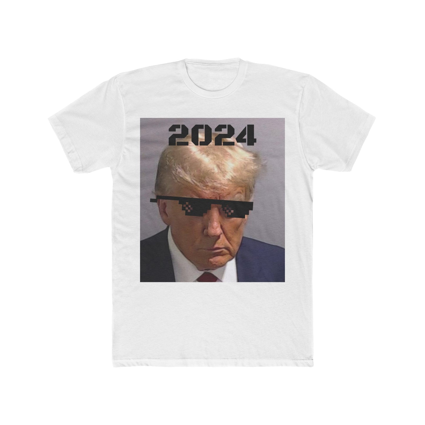 Trump Mug Shot Thug Life T-Shirt. Trump 2024. Men's Cotton Crew Tee