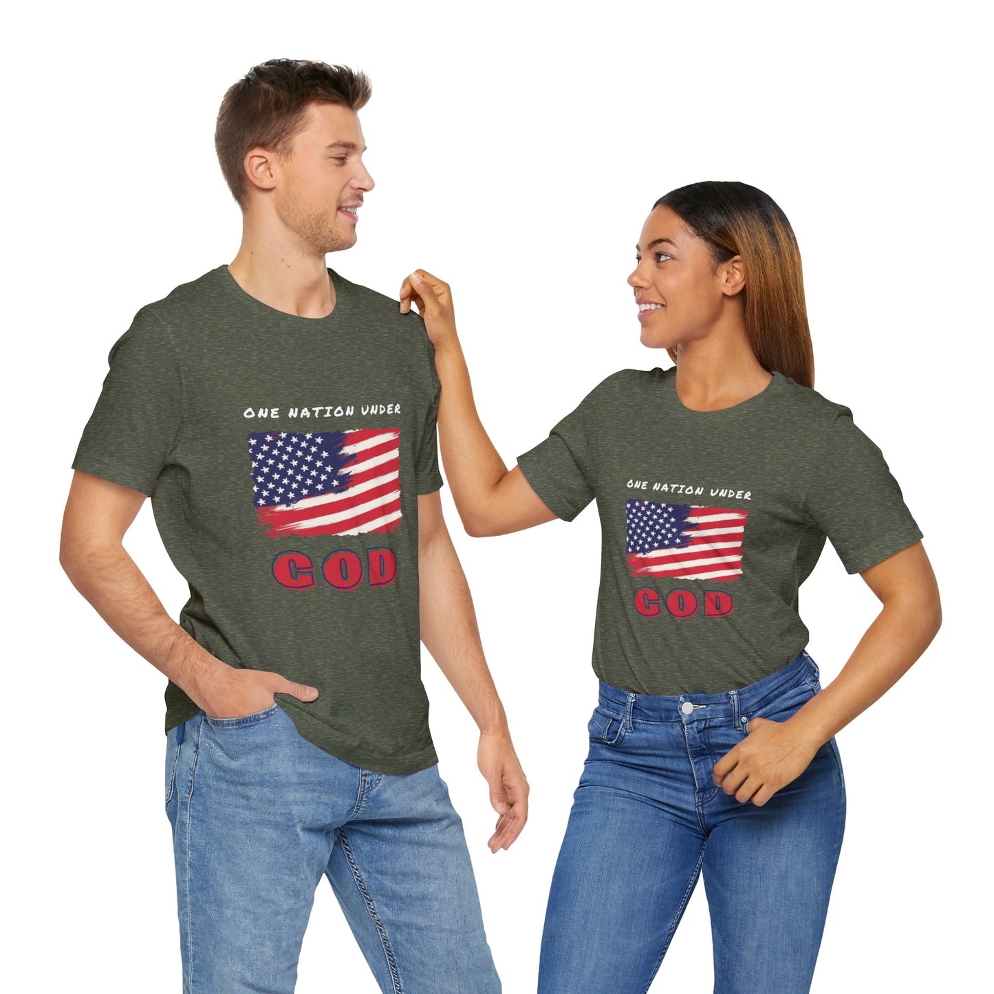 One Nation Under God - Unisex Jersey Short Sleeve Tee