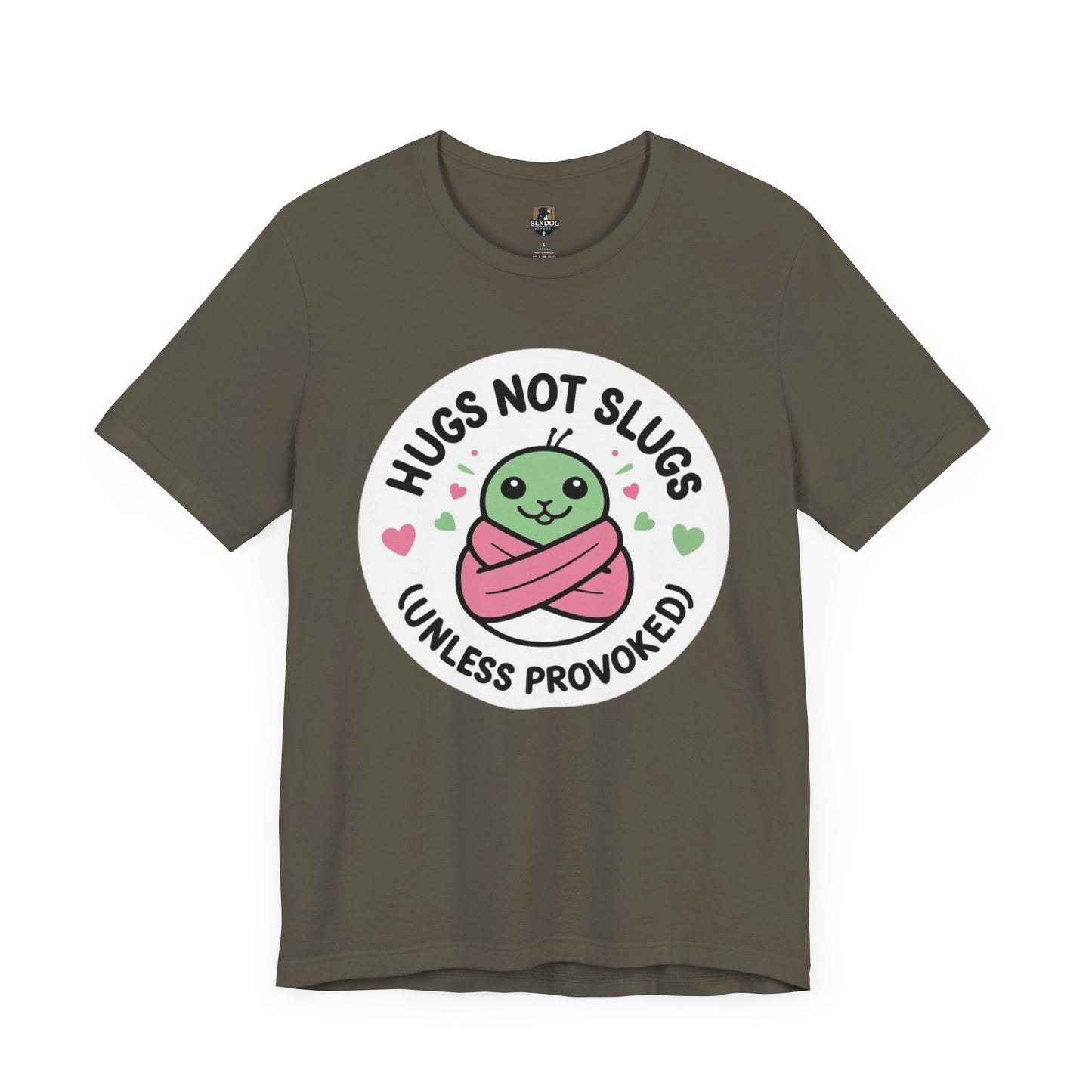 Hugs Not Slugs Tee, Cute Graphic T-Shirt for Animal Lovers, Funny Gift for Friends, Casual Wear, Summer Apparel, Birthday Gift
