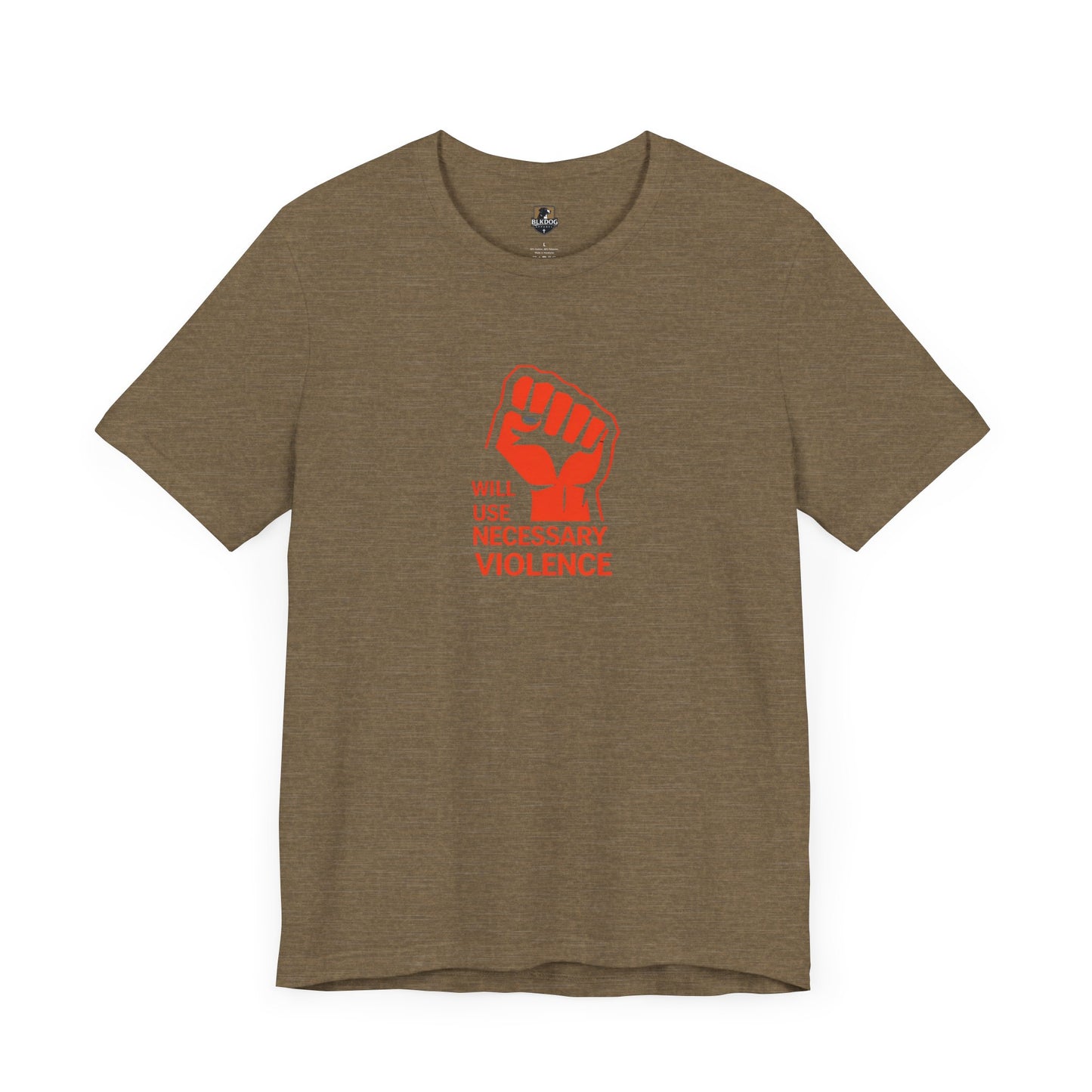 Statement Tee: 'Will Use Necessary Violence' Unisex Short Sleeve Shirt, Activism Apparel, Casual Wear, Protest Outfit, Gift Idea