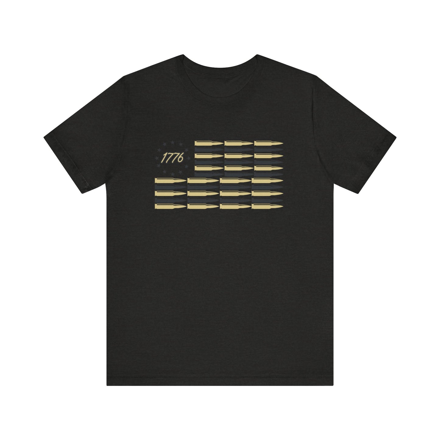 1776 - Freedom - Bullet American Flag - Unisex Jersey Short Sleeve Tee