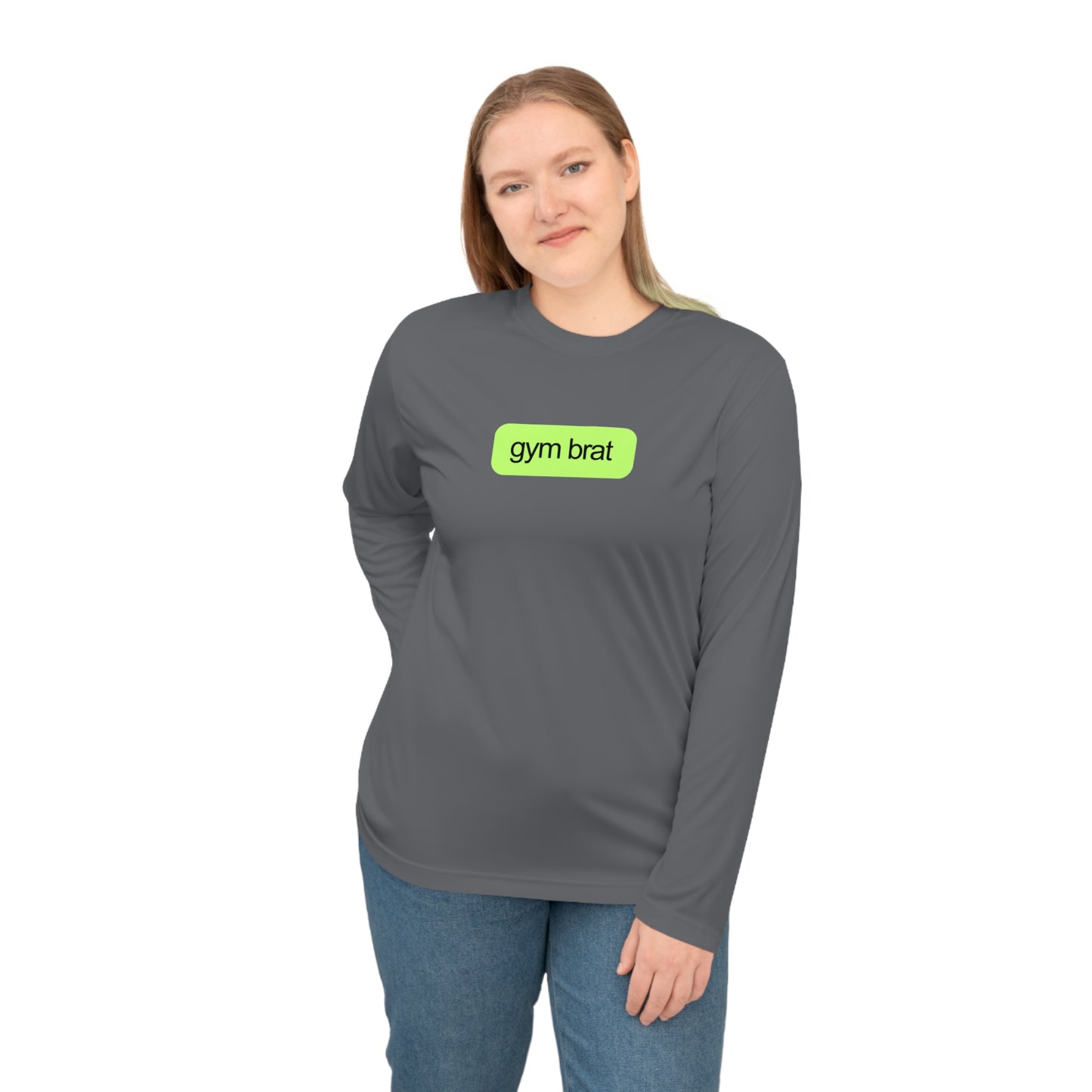 Gym Brat Performance Long Sleeve Shirt, Workout Tee for Fitness Lovers, Unisex Sportswear, Perfect for Gym and Casual Wear, Gift for
