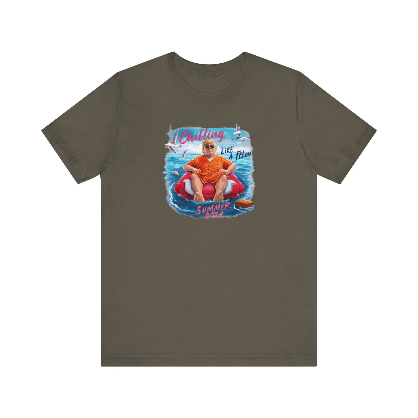 Trump24 - Chillin Like a Felon - Unisex Jersey Short Sleeve Tee