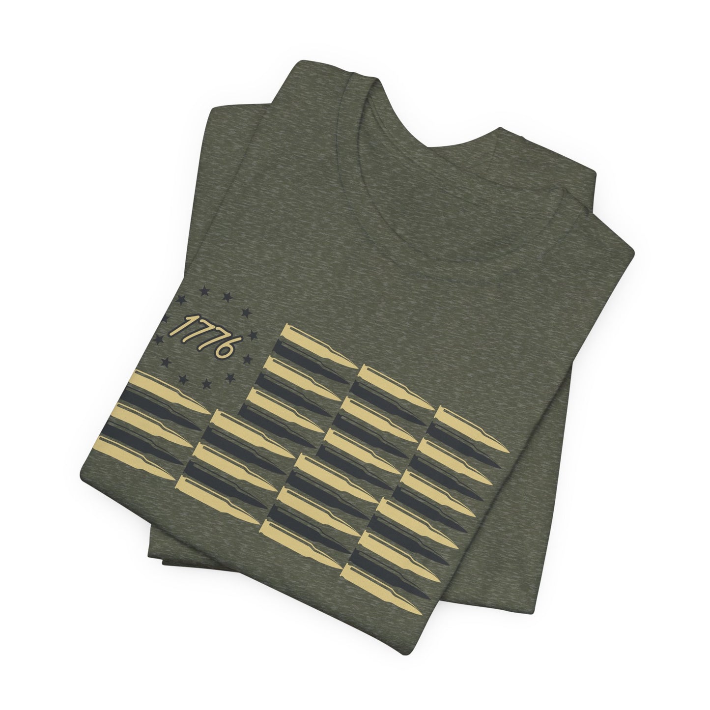 1776 - Freedom - Bullet American Flag - Unisex Jersey Short Sleeve Tee