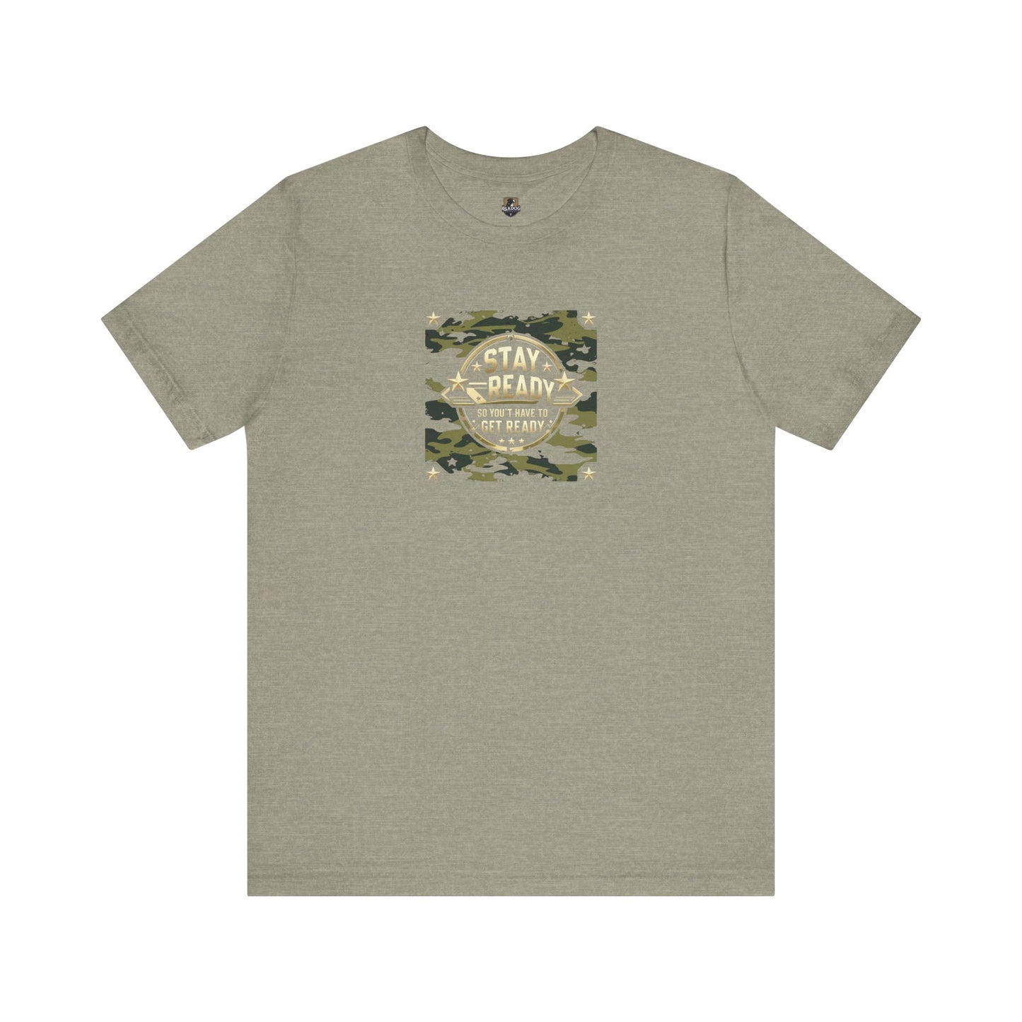 Camo Stay Ready Tee, Casual Unisex T-Shirt for Everyday Wear, Gift for Friends, Outdoor Adventures, Military Style Shirt