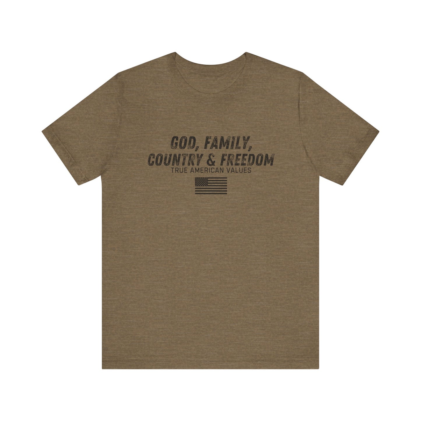 God Family Country Freedom Unisex Tee, Patriotic America Shirt, USA Independence Day Top, American Pride Tshirt, 4th of July Gift