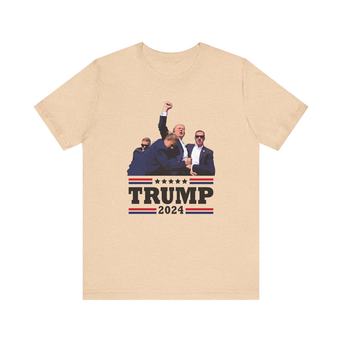 Trump 24 - Fight - Assassination Attempt Shot Shirt - Unisex Jersey Short Sleeve Tee