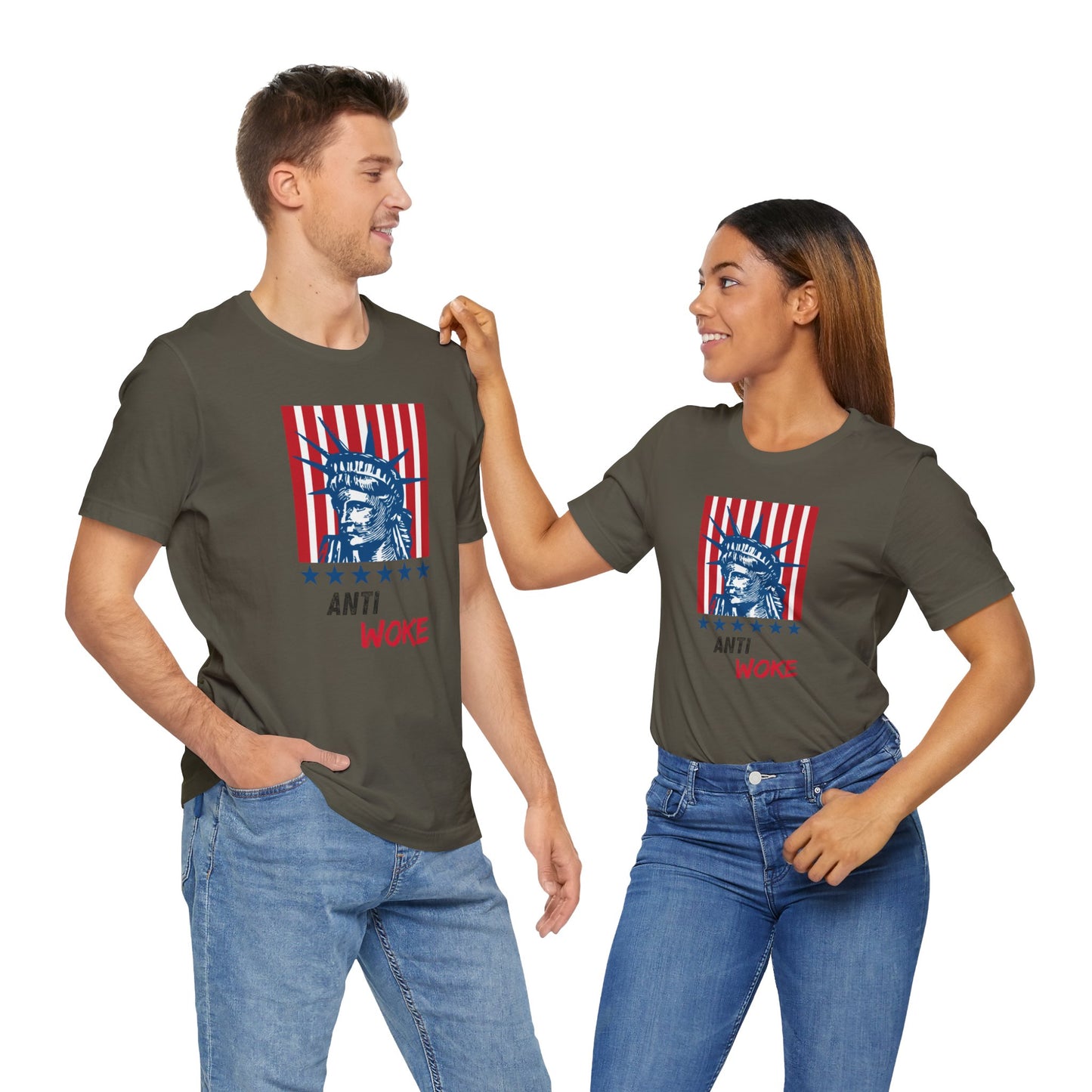 Anti-Woke Unisex Tee, Political Statement Graphic Shirt, Protest Apparel, Social Commentary Top, Activist Clothing, Controversial Design