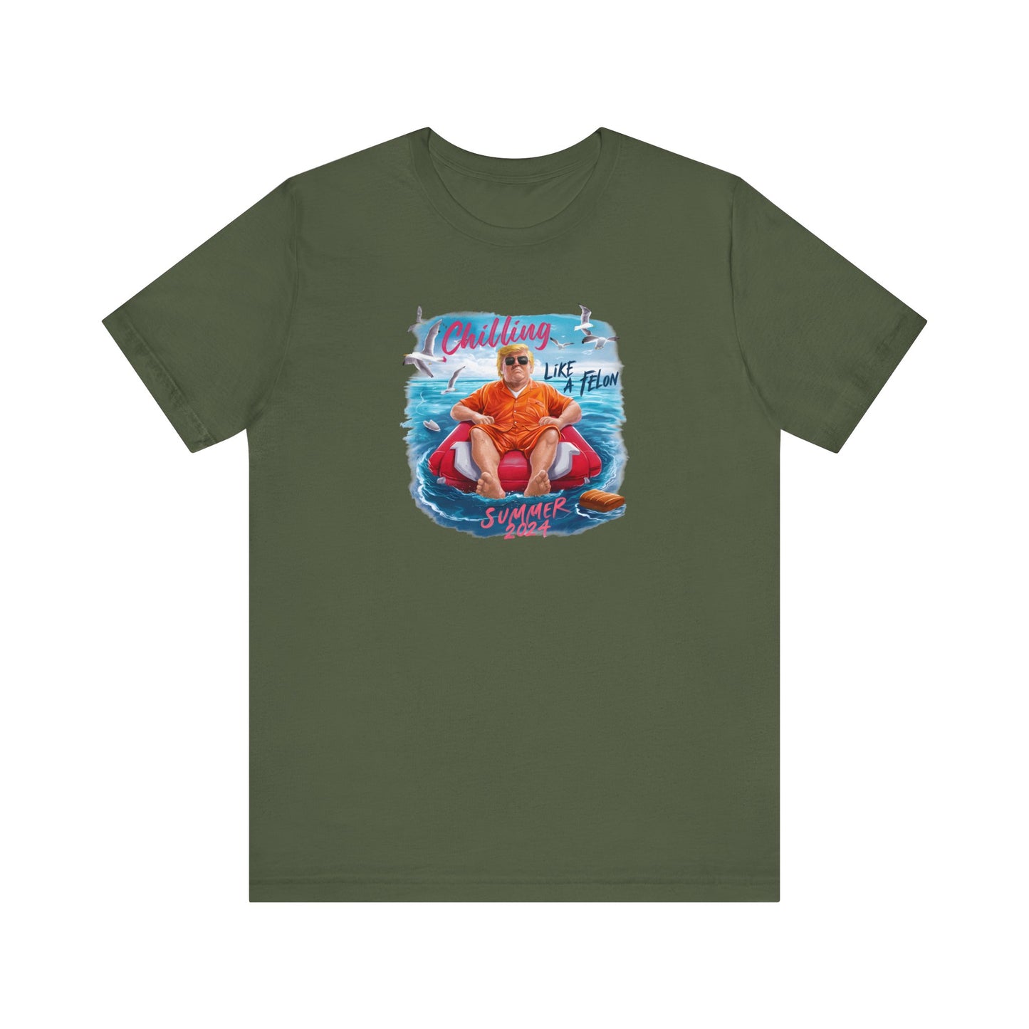 Trump24 - Chillin Like a Felon - Unisex Jersey Short Sleeve Tee
