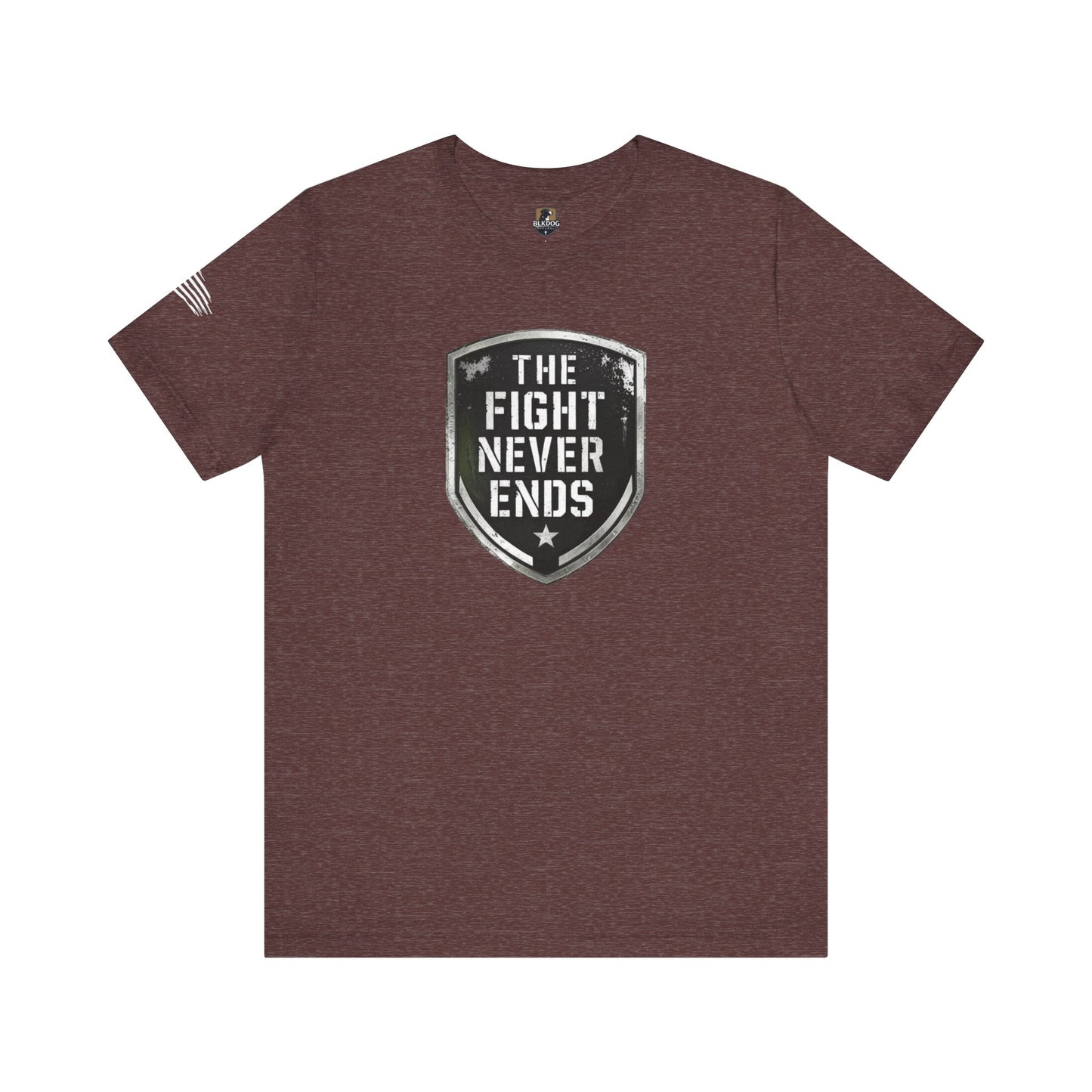 Unisex Support Tee - 'The Fight Never Ends' - Motivational Graphic Shirt