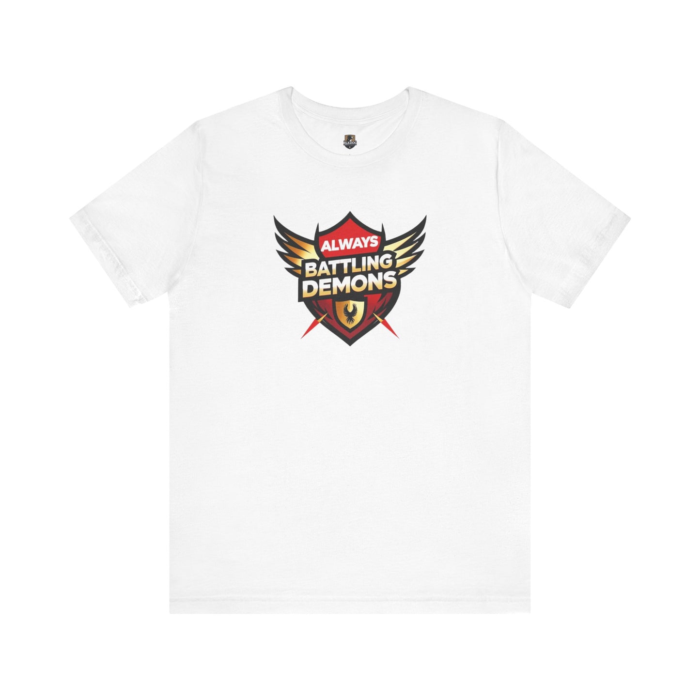 Battling Demons Unisex Tee, Motivational T-Shirt for Gamers, Casual Wear, Great for Gifts, Fitness, and Self-Improvement