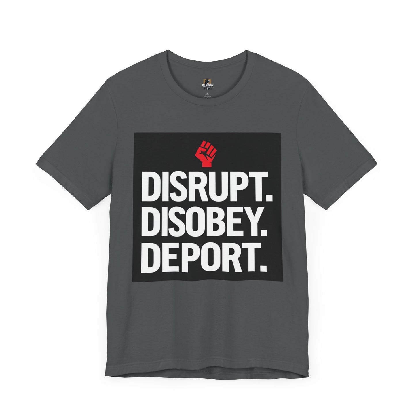 Empowering Message Tee - Disrupt. Disobey. Deport. Unisex T-Shirt, Activist Apparel, Protest Wear, Gift for Advocates