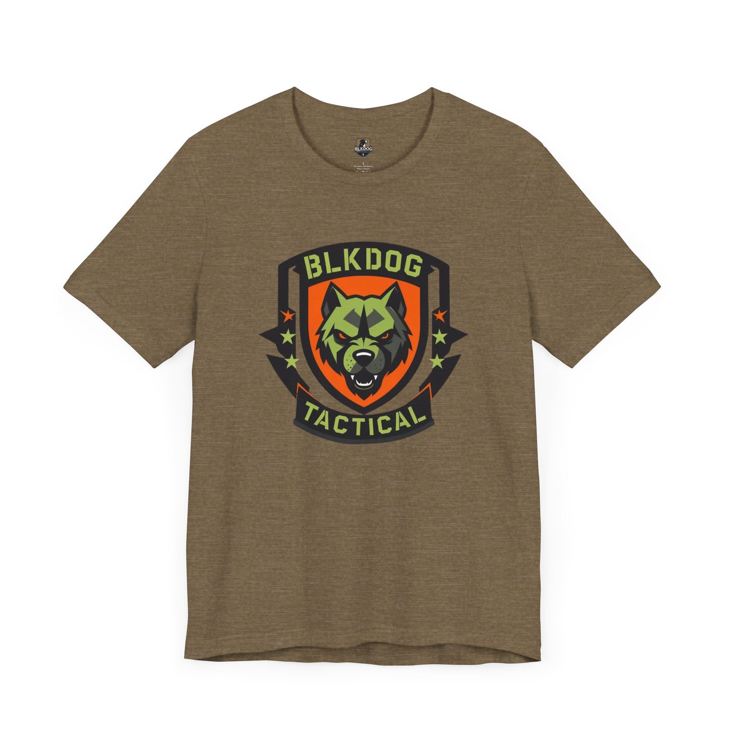 Tactical Graphic Tee Featuring BLKDOG Logo - Perfect for Military, Outdoor Adventures, Gifts, Brotherhood, Casual Wear