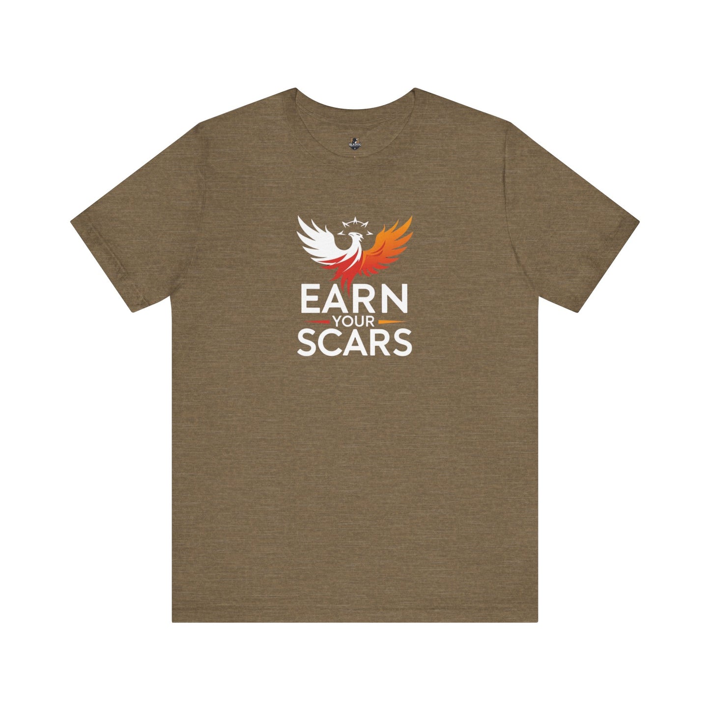 Phoenix Rise T-Shirt | Earn Your Scars Tee | Motivational Apparel | Gift for Resilience, Fitness, and Mental Strength
