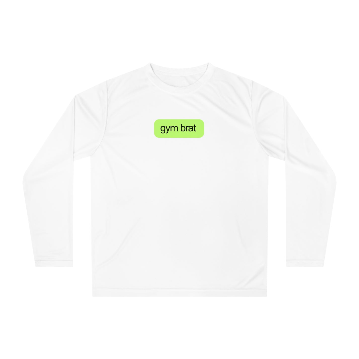 Gym Brat Performance Long Sleeve Shirt, Workout Tee for Fitness Lovers, Unisex Sportswear, Perfect for Gym and Casual Wear, Gift for