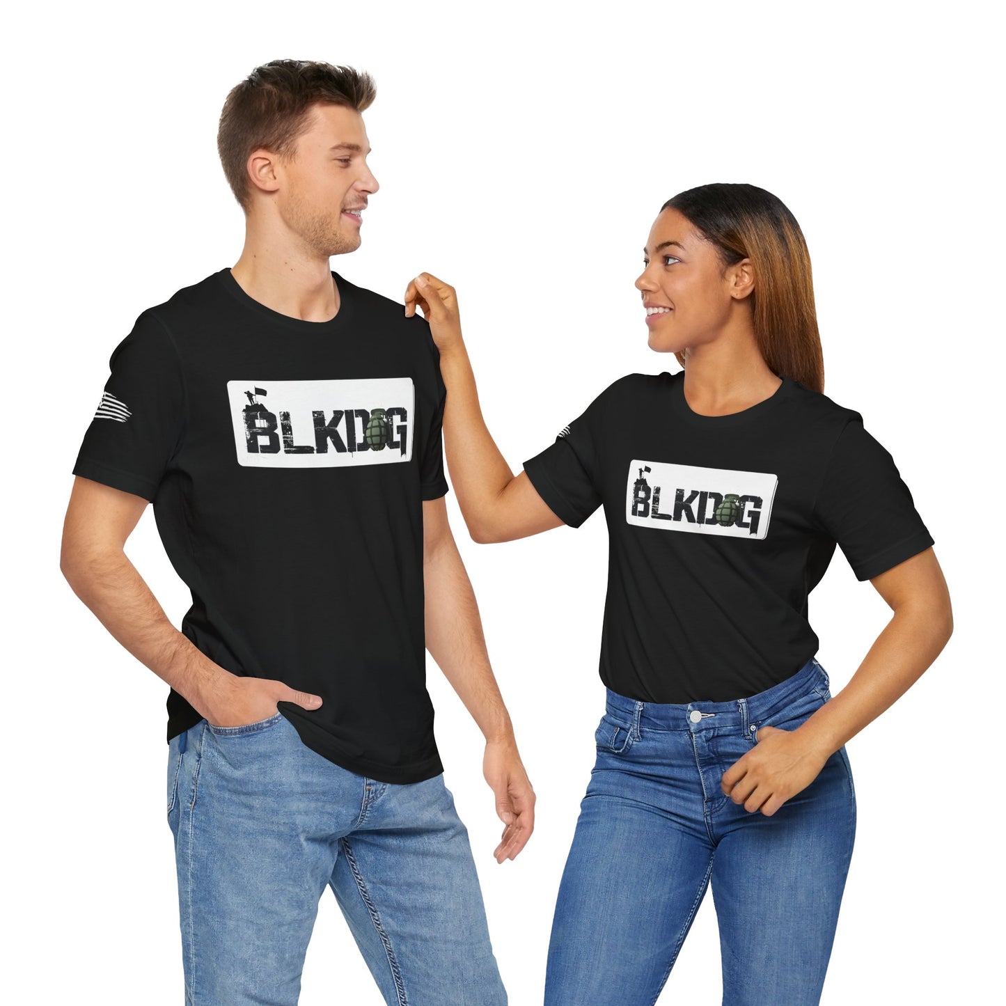 BLKDOG Graphic Unisex Short Sleeve Tee - Military Style Tee