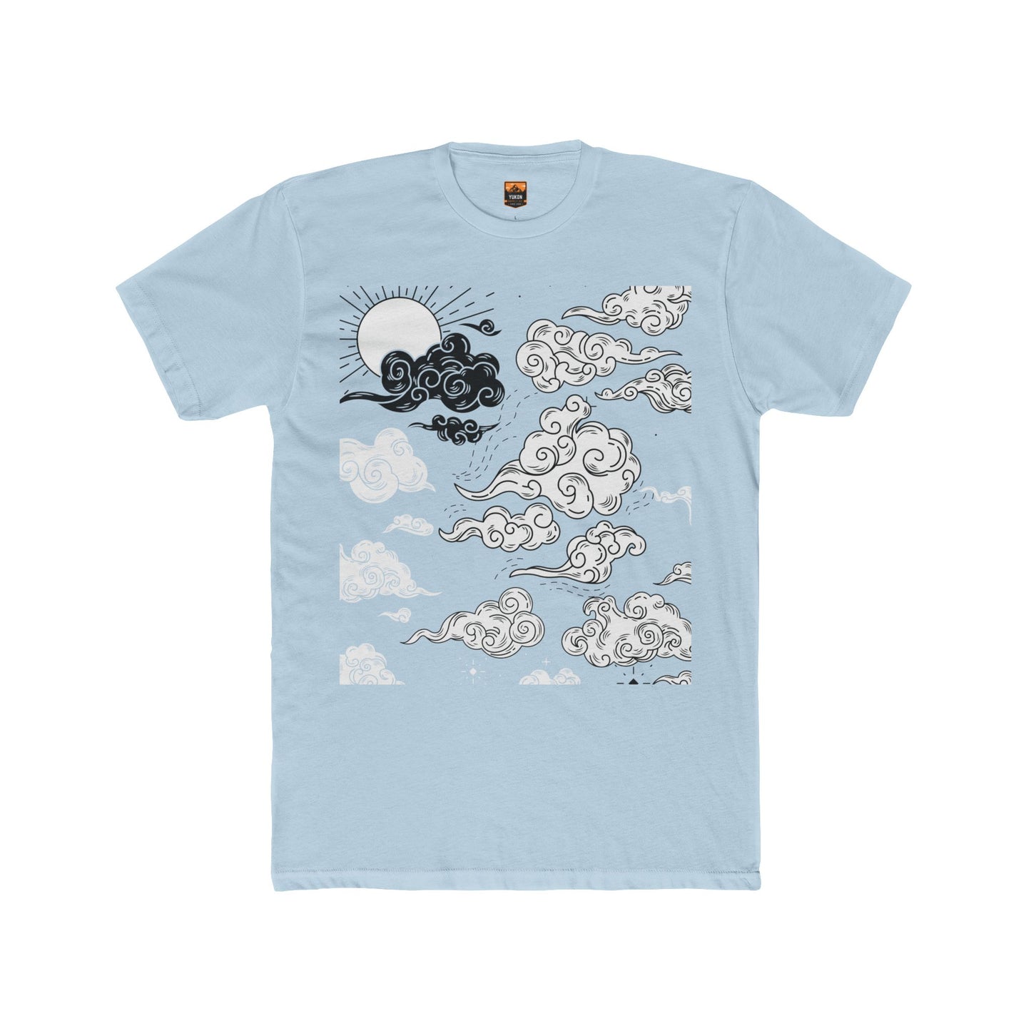 Japanese Clouds - Men's Cotton Crew Tee