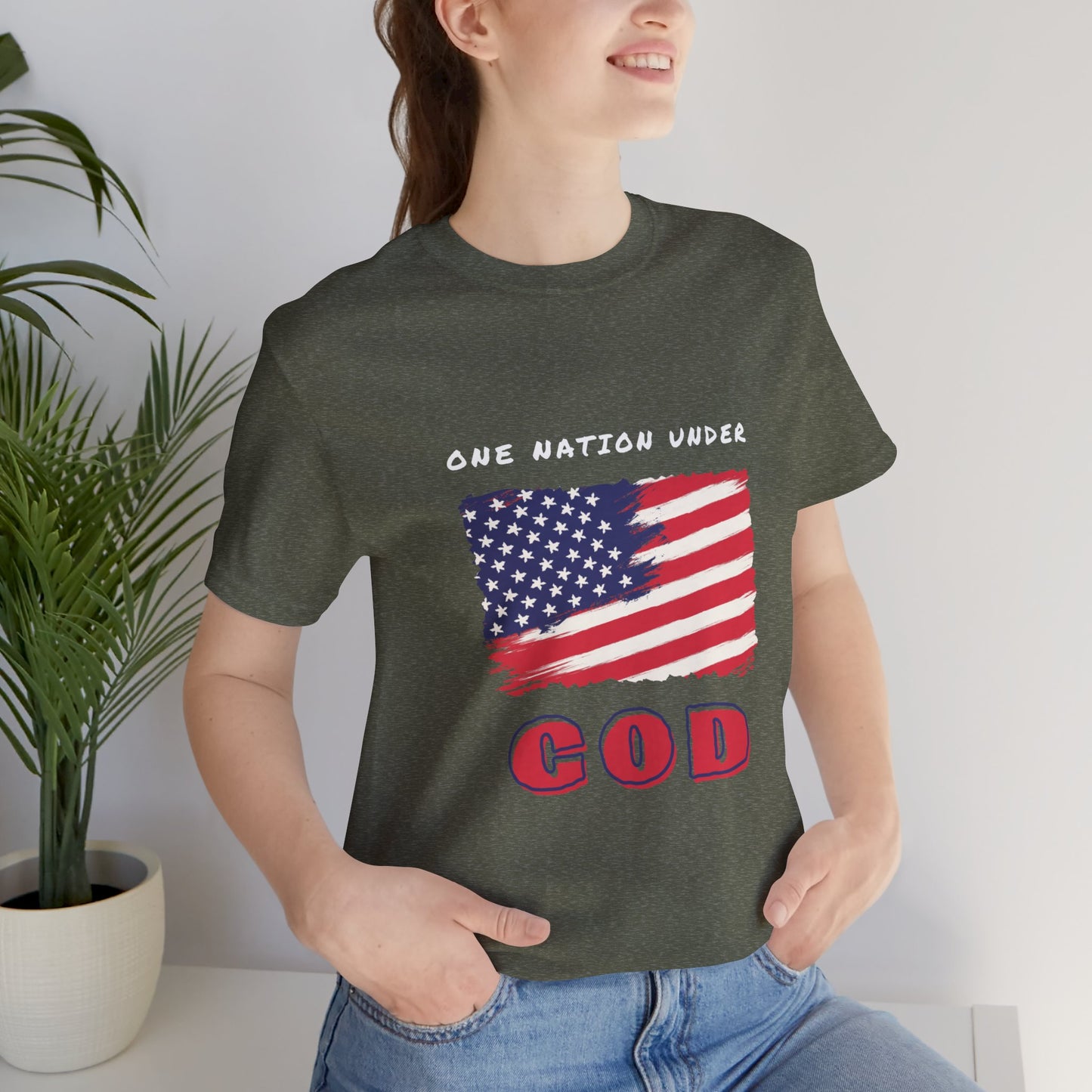One Nation Under God - Unisex Jersey Short Sleeve Tee