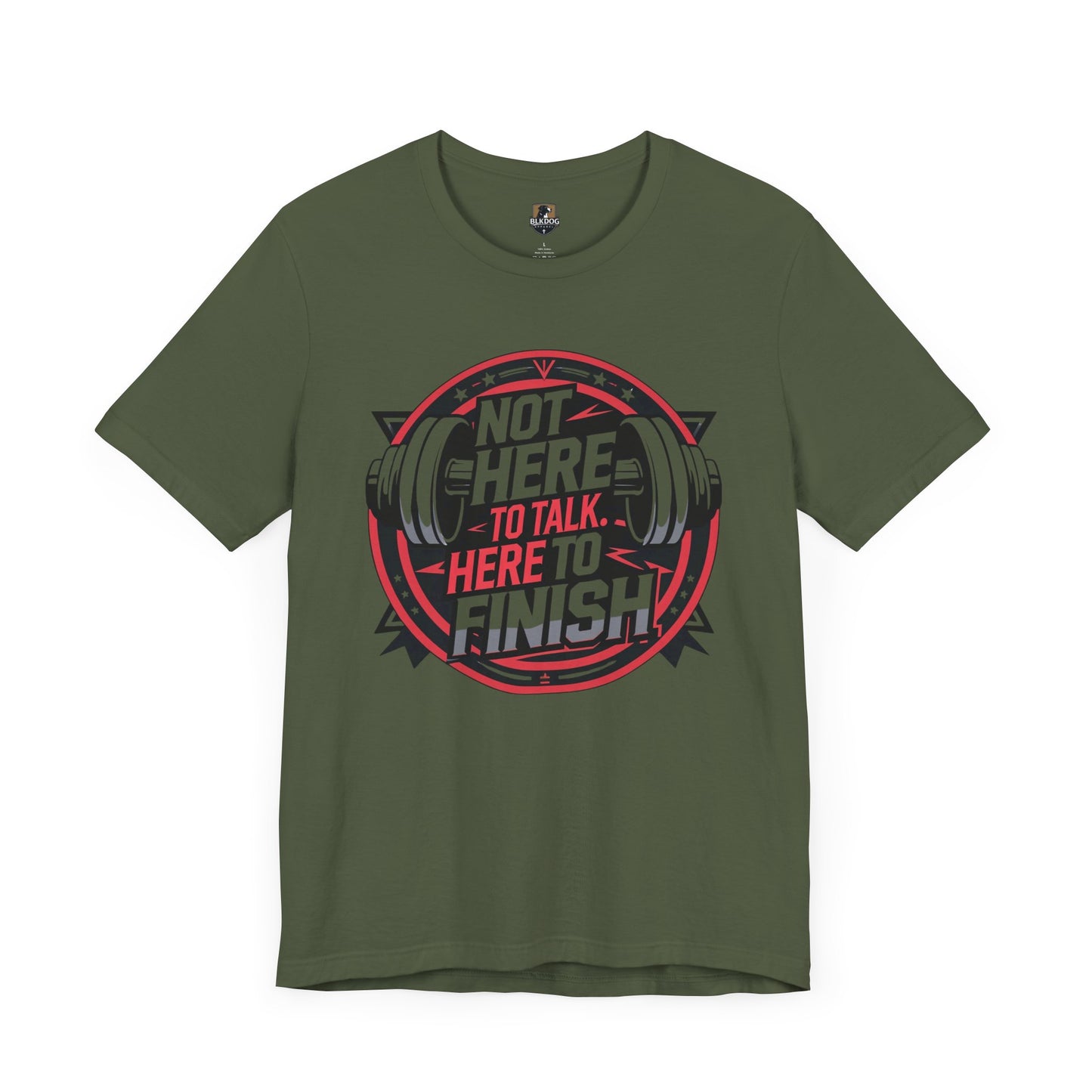 Fitness Motivation Tee, Not Here to Talk Gym Shirt, Workout Gift for Him/Her, Casual Activewear, Exercise Apparel