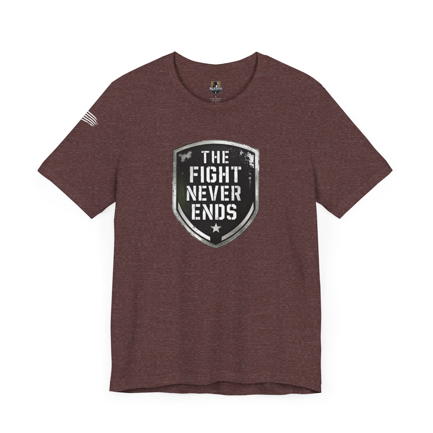 Unisex Support Tee - 'The Fight Never Ends' - Motivational Graphic Shirt
