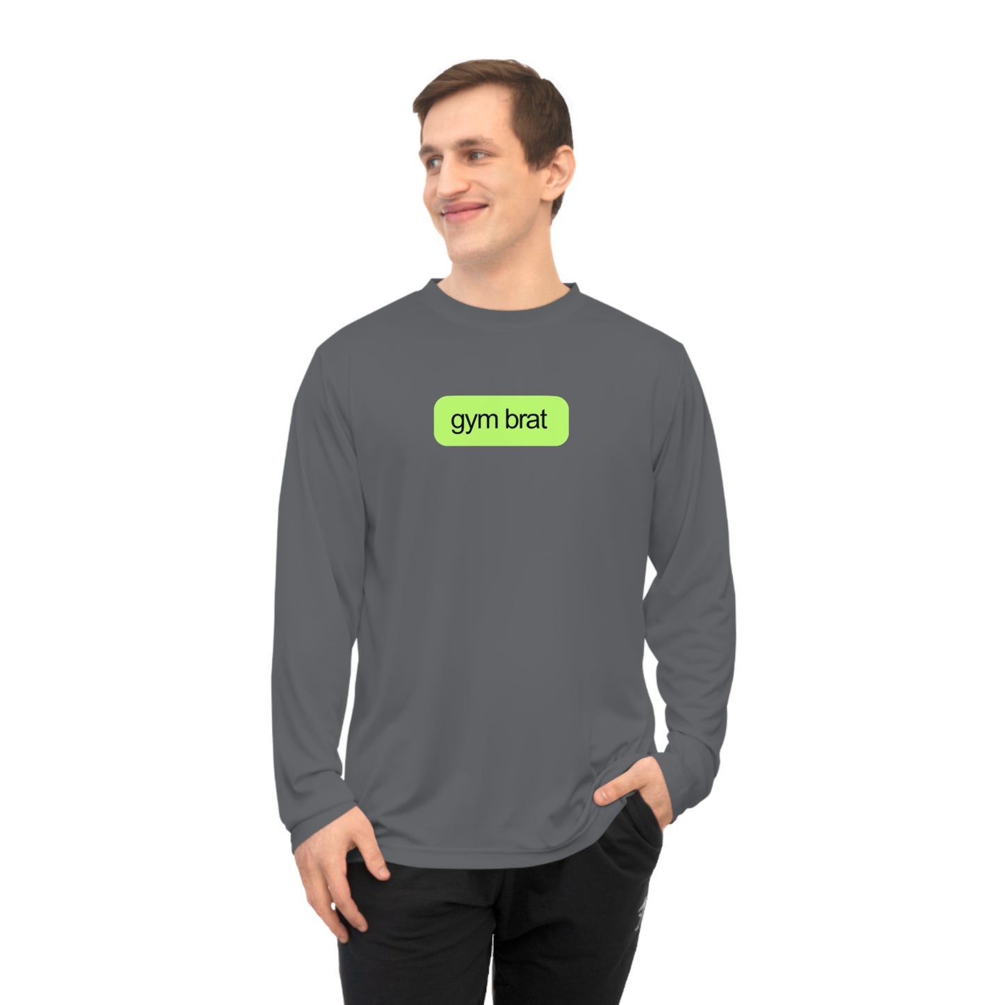 Gym Brat Performance Long Sleeve Shirt, Workout Tee for Fitness Lovers, Unisex Sportswear, Perfect for Gym and Casual Wear, Gift for