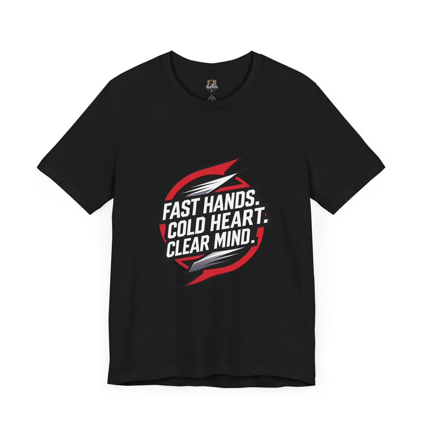Motivational Unisex Jersey Tee - Fast Hands, Cold Heart, Clear Mind - Perfect for Athletes, Gym Lovers, Casual Wear, Gift Idea