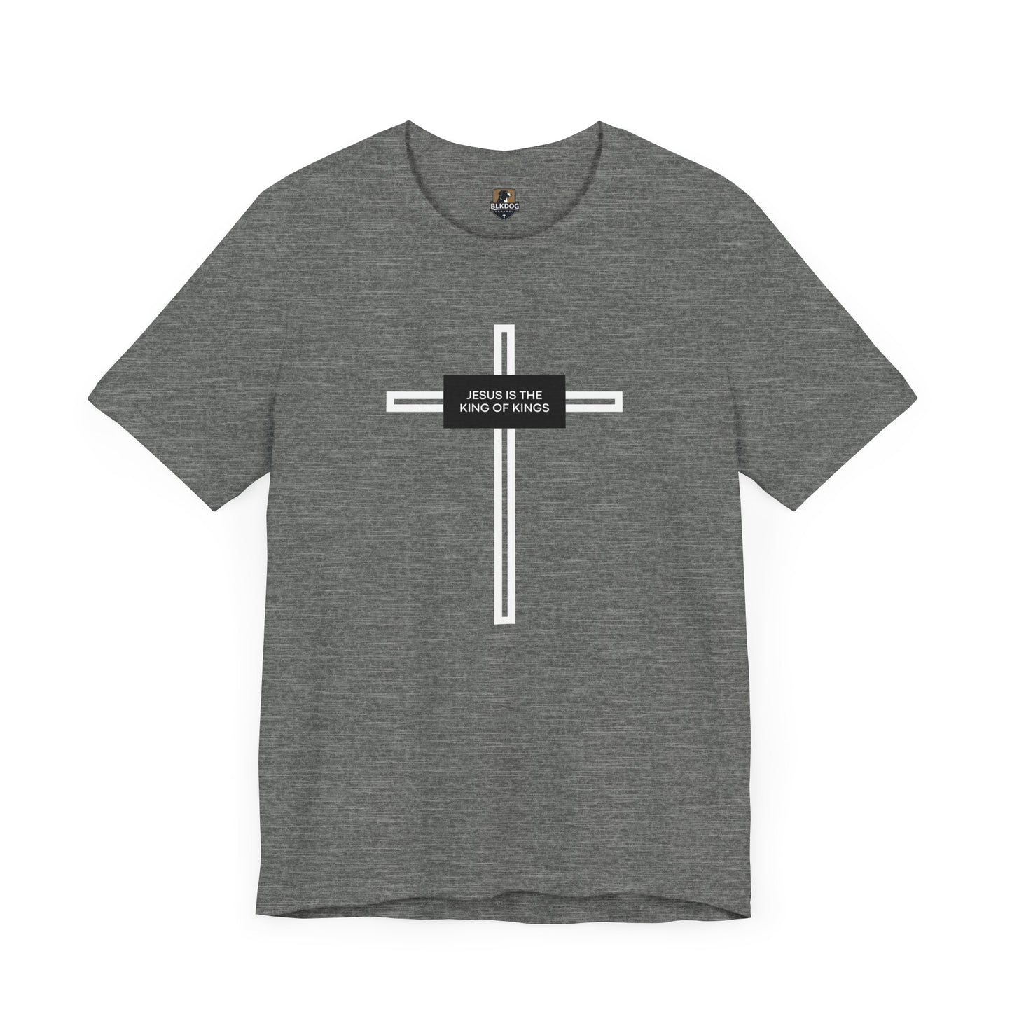 Religious Christian Unisex Tee, Jesus King of Kings Cross Shirt, Faith Gift, Church Apparel, Bible Verse Top