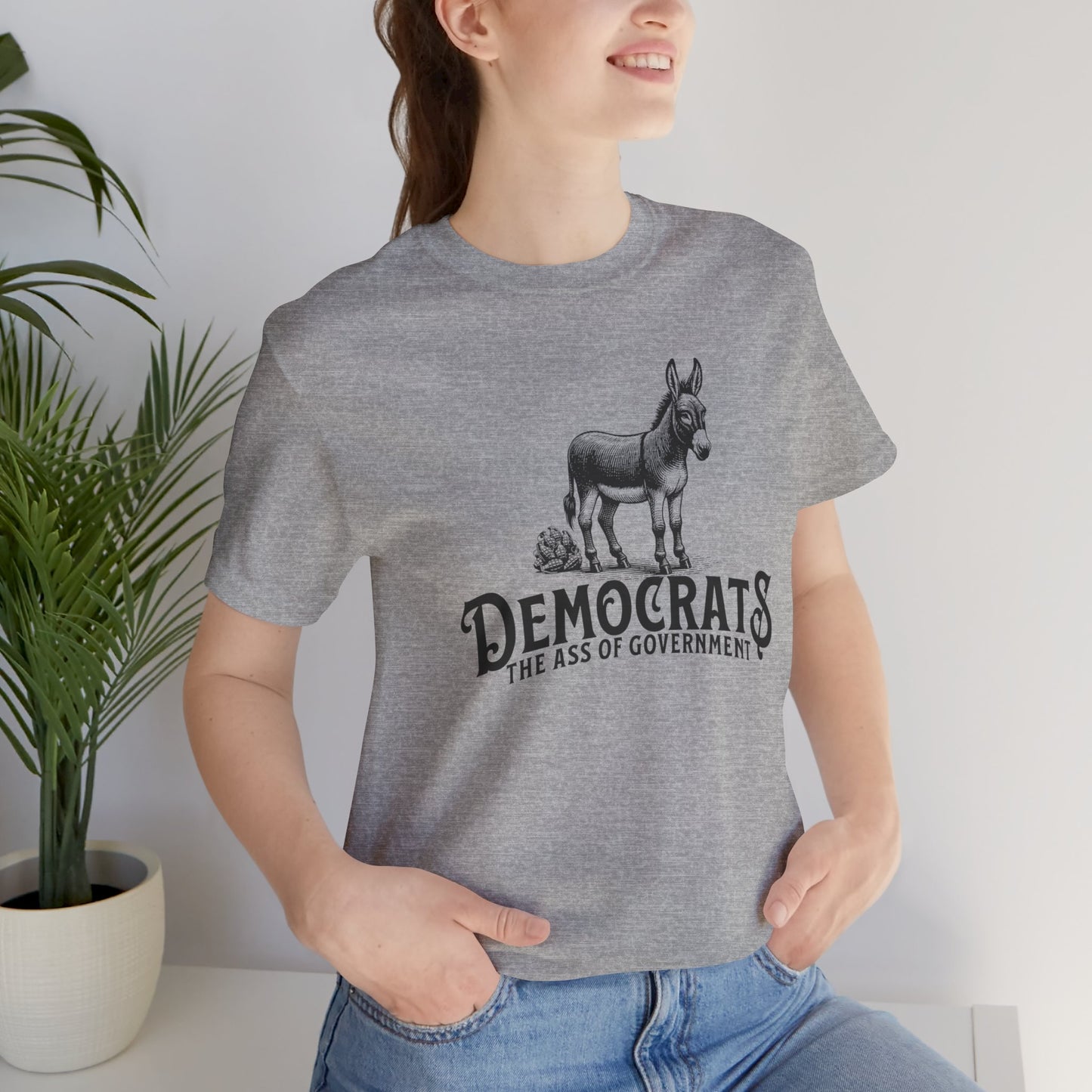 Political Democrat Tee, Liberal Party Shirt, Government Critique Top, Political Activist Clothing, Election Campaign Apparel