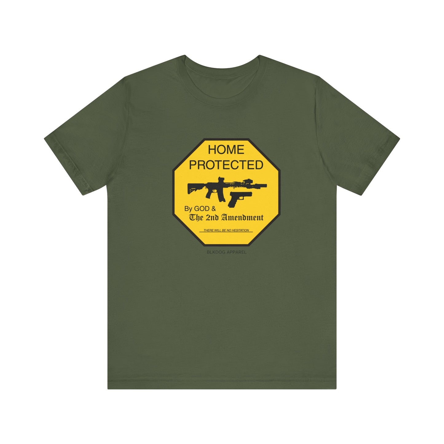 Home Protected by God and The 2nd Amendment - Unisex Jersey Short Sleeve Tee